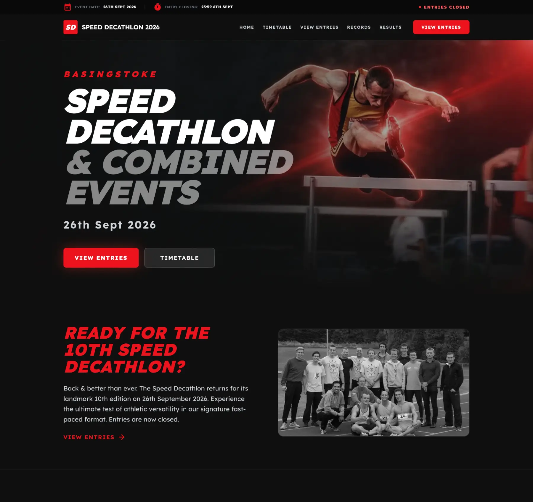 Basingstoke Speed Decathlon Website