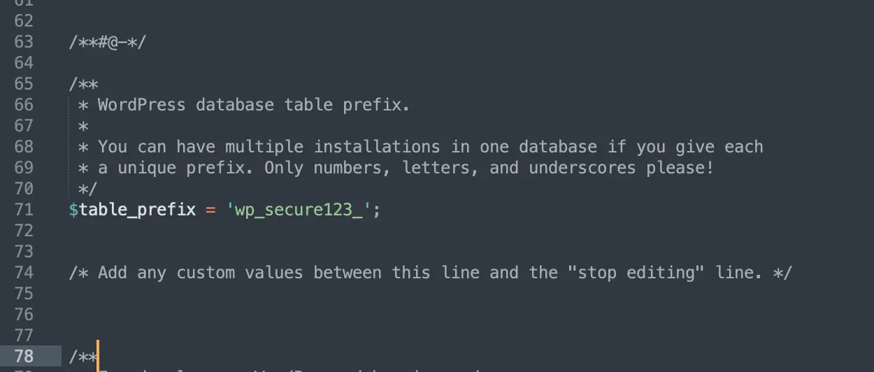 Change-prefix-in-the-wpcong-file