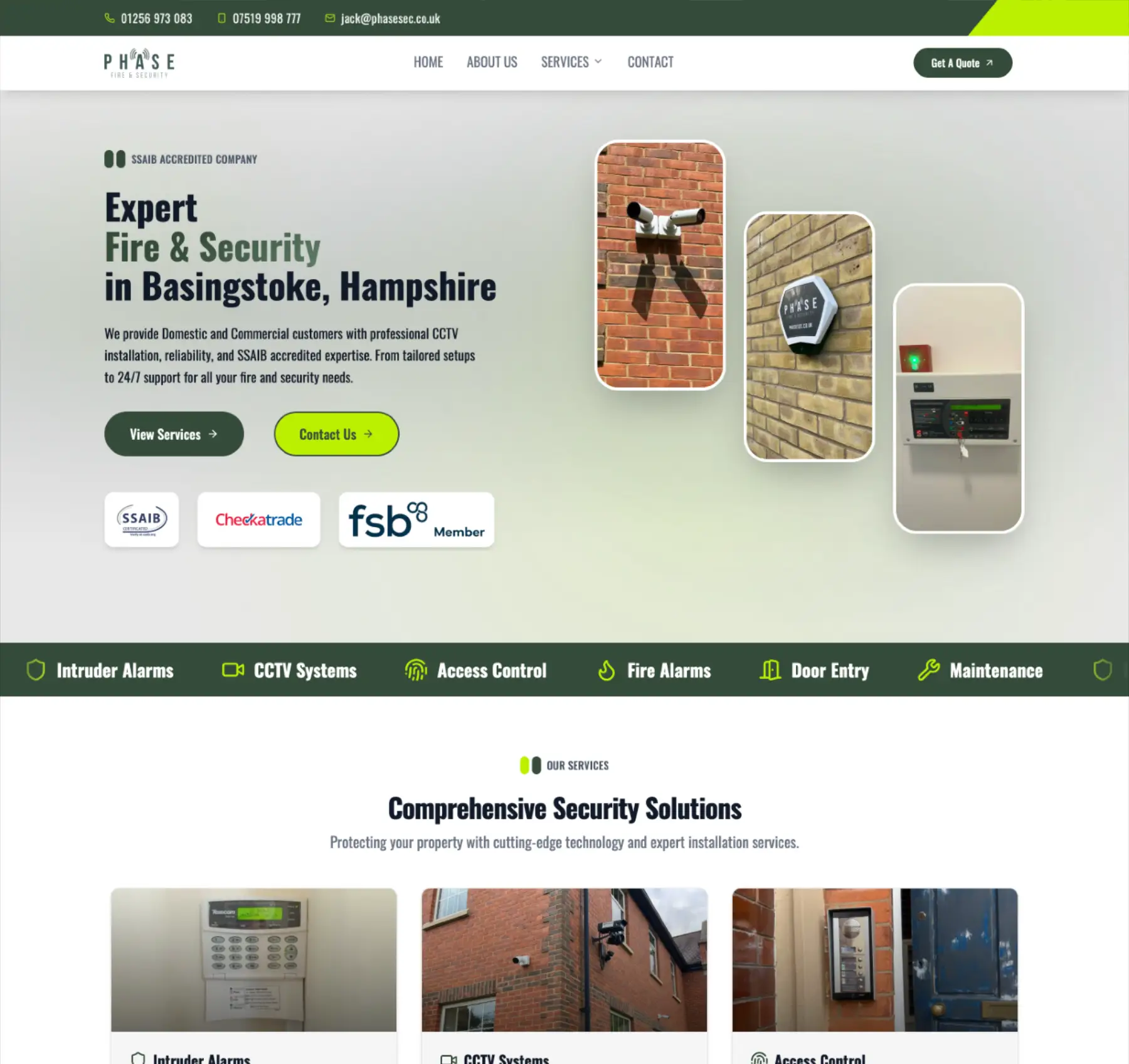Phase Fire & Security Website