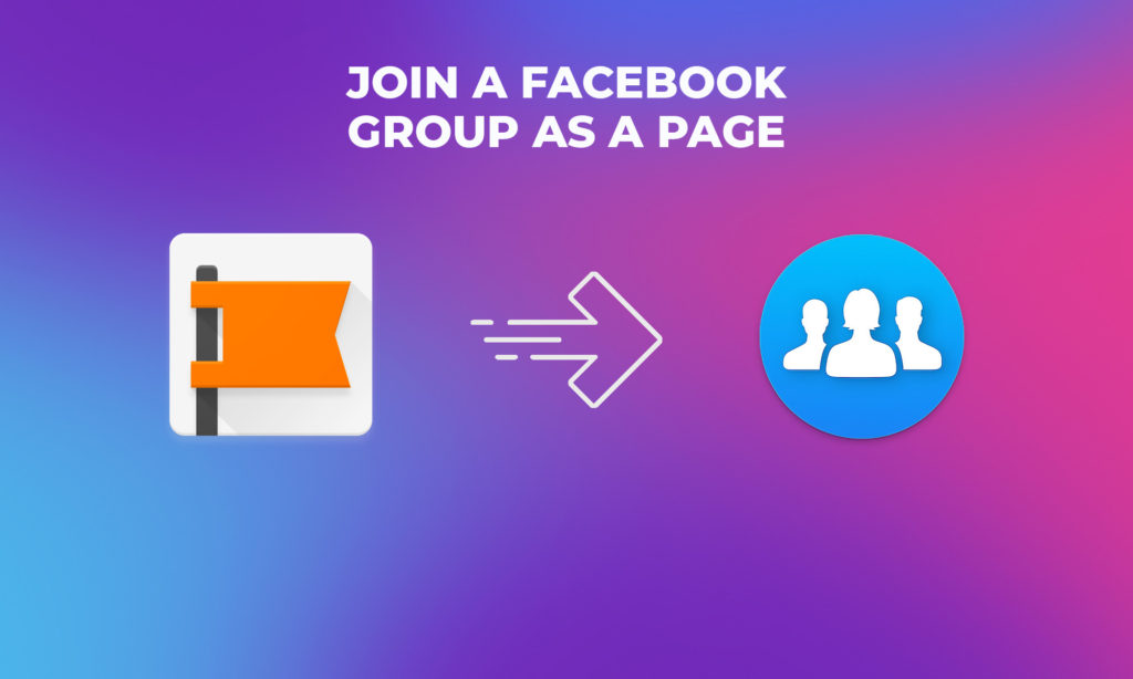 join facebook group as page