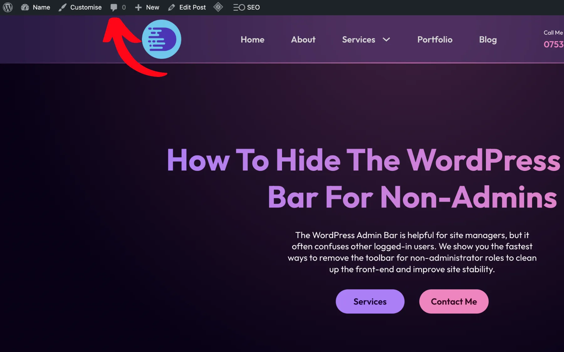 remove the admin bar in wordpress for non admins